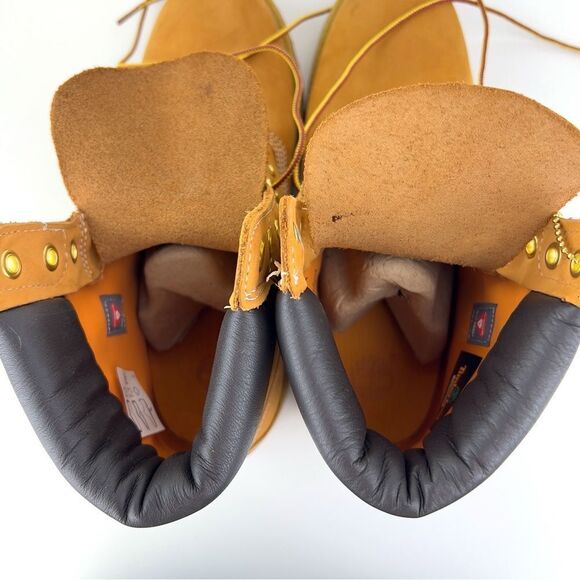 Men’s Timberland 6” Inch CLASSIC Premium BOOTS 10061 Wheat Nubuck NEW Size 8 - Picture 12 of 15